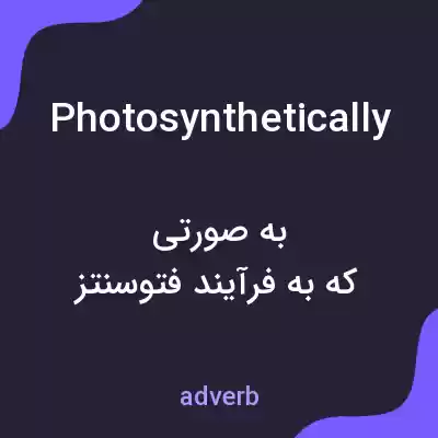 معنی photosynthetically به فارسی معنی photosynthetically به فارسی