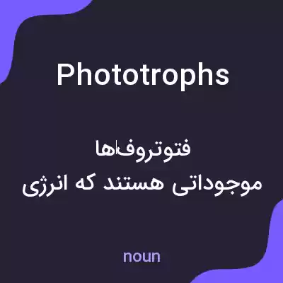 معنی phototrophs به فارسی معنی phototrophs به فارسی
