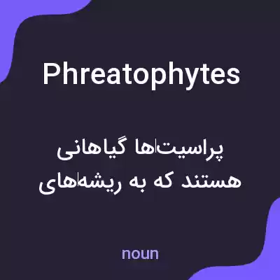 معنی phreatophytes به فارسی معنی phreatophytes به فارسی