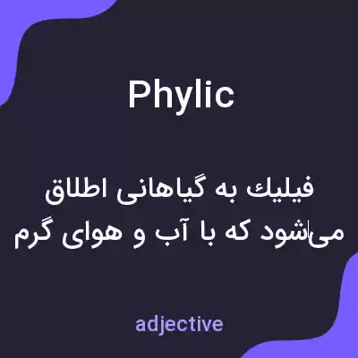 معنی phylic به فارسی معنی phylic به فارسی