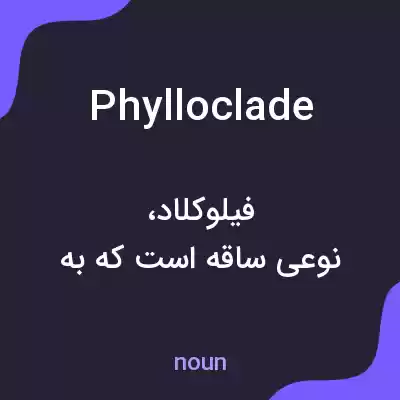معنی phylloclade به فارسی معنی phylloclade به فارسی
