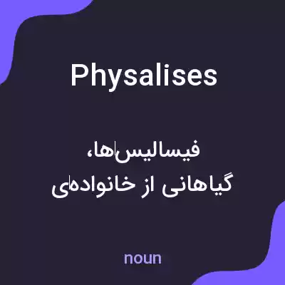 معنی physalises به فارسی معنی physalises به فارسی