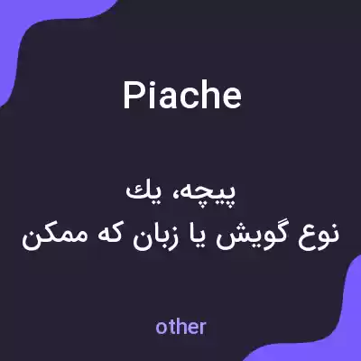معنی piache به فارسی معنی piache به فارسی