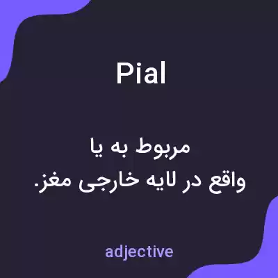 معنی pial به فارسی معنی pial به فارسی
