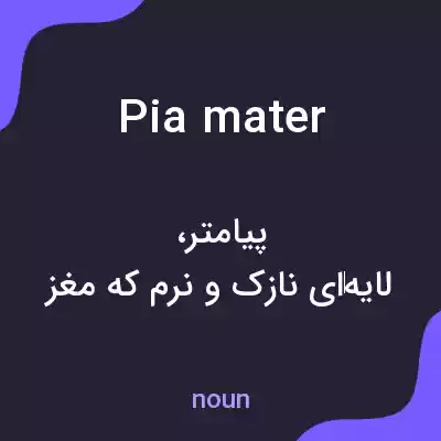 معنی pia mater به فارسی معنی pia mater به فارسی
