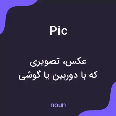 معنی pic به فارسی معنی pic به فارسی