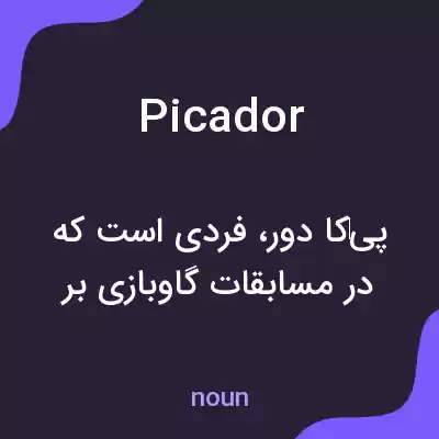 معنی picador به فارسی معنی picador به فارسی