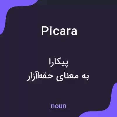 معنی picara به فارسی معنی picara به فارسی