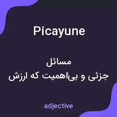 معنی picayune به فارسی