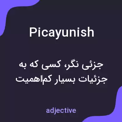 معنی picayunish به فارسی معنی picayunish به فارسی