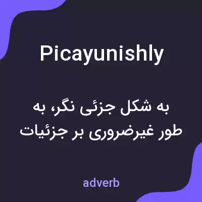معنی picayunishly به فارسی معنی picayunishly به فارسی