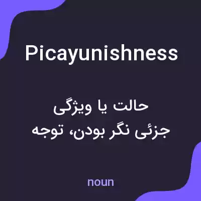 معنی picayunishness به فارسی معنی picayunishness به فارسی