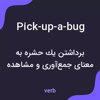 معنی pick-up-a-bug به فارسی معنی pick-up-a-bug به فارسی