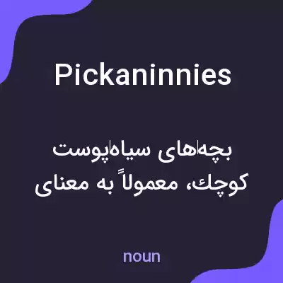 معنی pickaninnies به فارسی معنی pickaninnies به فارسی