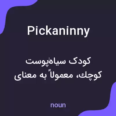 معنی pickaninny به فارسی معنی pickaninny به فارسی