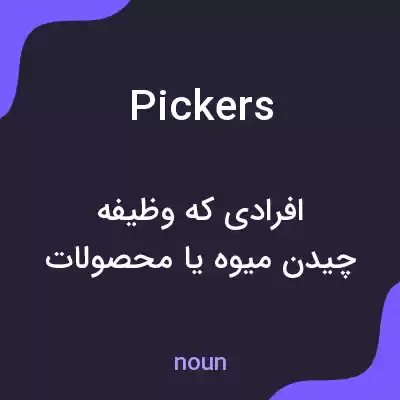 معنی pickers به فارسی معنی pickers به فارسی