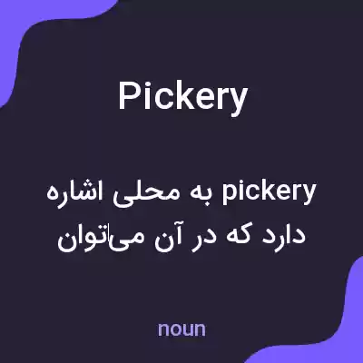 معنی pickery به فارسی معنی pickery به فارسی