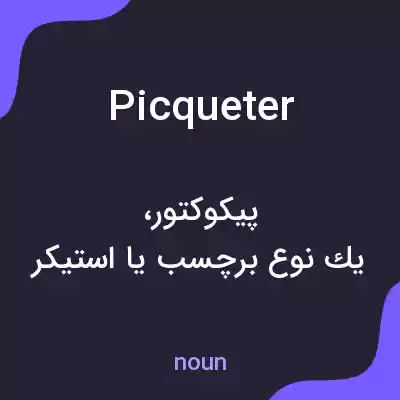 معنی picqueter به فارسی