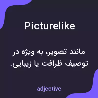 معنی picturelike به فارسی معنی picturelike به فارسی