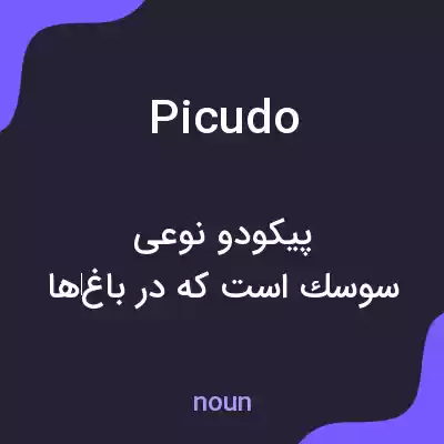 معنی picudo به فارسی معنی picudo به فارسی