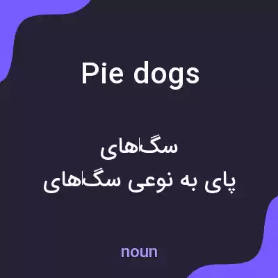 معنی pie dogs به فارسی معنی pie dogs به فارسی