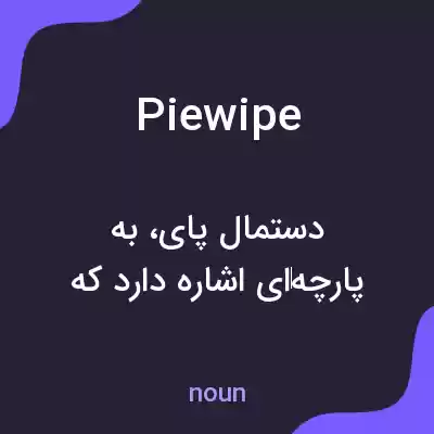 معنی piewipe به فارسی معنی piewipe به فارسی