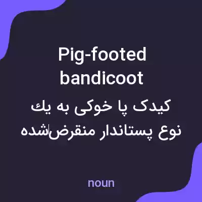 معنی pig-footed bandicoot به فارسی معنی pig-footed bandicoot به فارسی