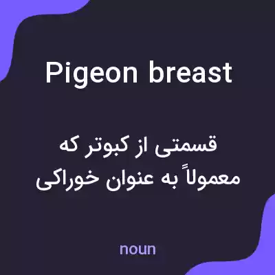 معنی pigeon breast به فارسی معنی pigeon breast به فارسی