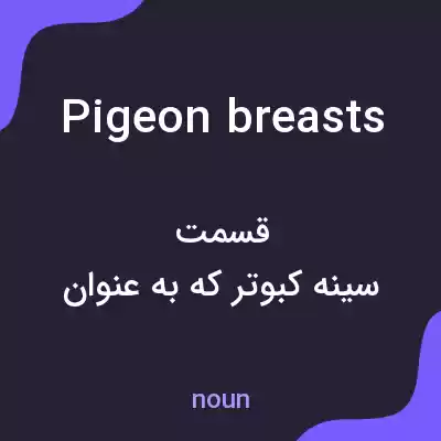 معنی pigeon breasts به فارسی معنی pigeon breasts به فارسی
