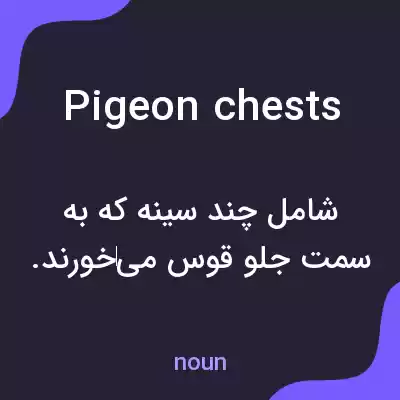 معنی pigeon chests به فارسی معنی pigeon chests به فارسی