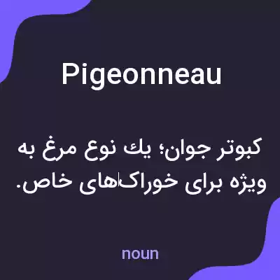 معنی pigeonneau به فارسی معنی pigeonneau به فارسی