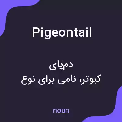 معنی pigeontail به فارسی معنی pigeontail به فارسی