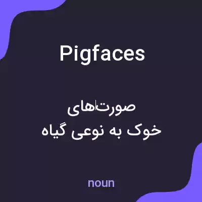 معنی pigfaces به فارسی معنی pigfaces به فارسی