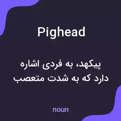 معنی pighead به فارسی