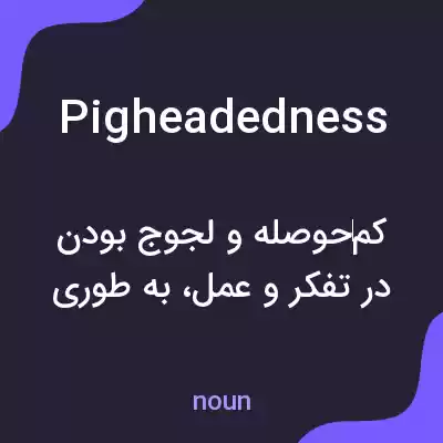 معنی pigheadedness به فارسی معنی pigheadedness به فارسی