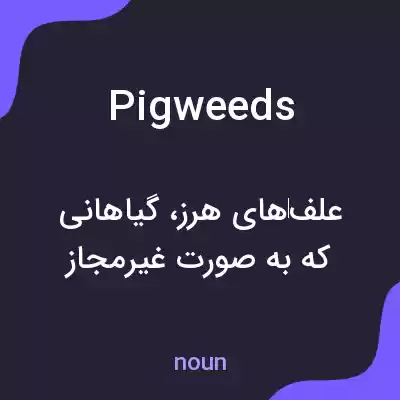 معنی pigweeds به فارسی معنی pigweeds به فارسی
