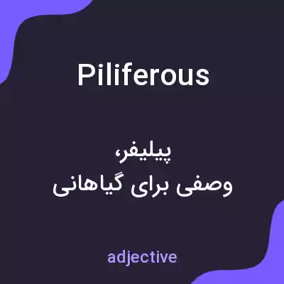 معنی piliferous به فارسی معنی piliferous به فارسی