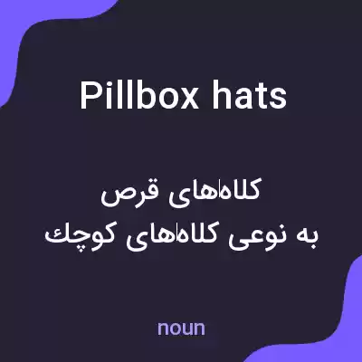 معنی pillbox hats به فارسی معنی pillbox hats به فارسی