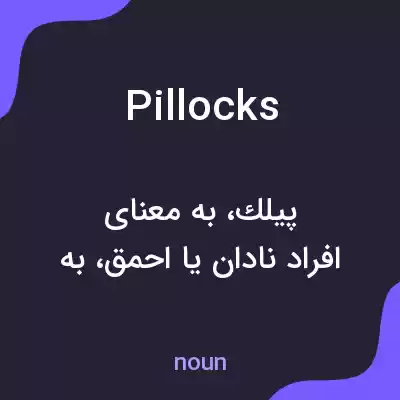 معنی pillocks به فارسی معنی pillocks به فارسی