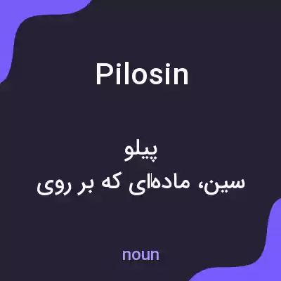 معنی pilosin به فارسی معنی pilosin به فارسی