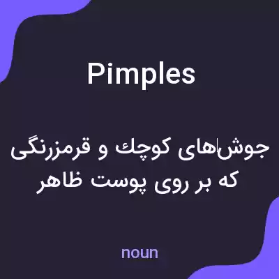 معنی pimples به فارسی