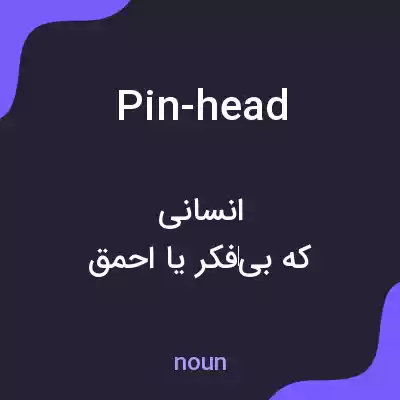 معنی pin-head به فارسی معنی pin-head به فارسی