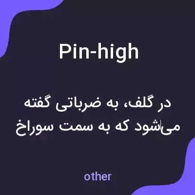 معنی pin-high به فارسی