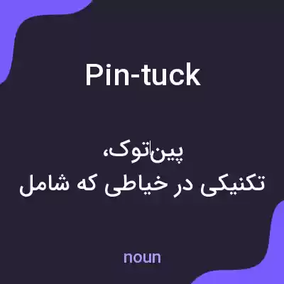 معنی pin-tuck به فارسی معنی pin-tuck به فارسی