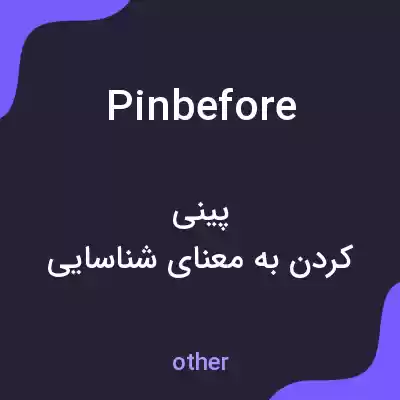 معنی pinbefore به فارسی معنی pinbefore به فارسی