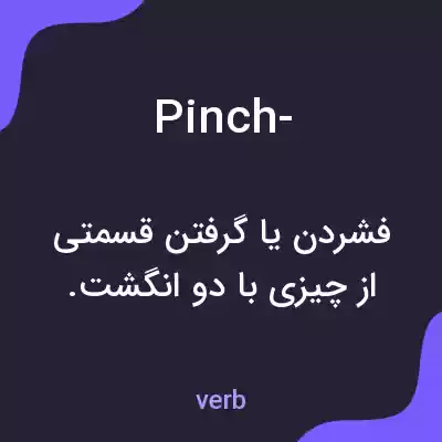 معنی pinch- به فارسی معنی pinch- به فارسی