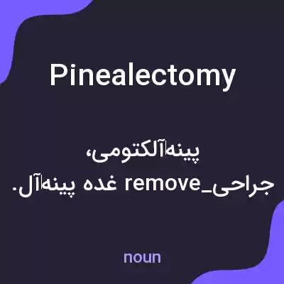 معنی pinealectomy به فارسی معنی pinealectomy به فارسی