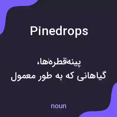 معنی pinedrops به فارسی معنی pinedrops به فارسی