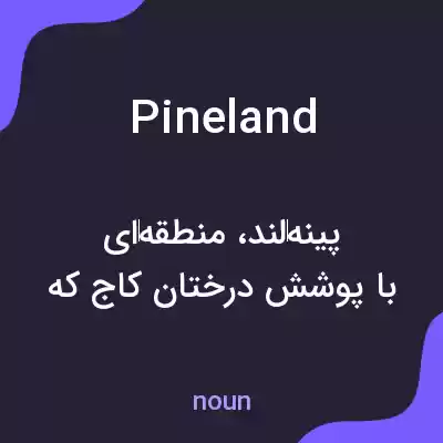 معنی pineland به فارسی معنی pineland به فارسی