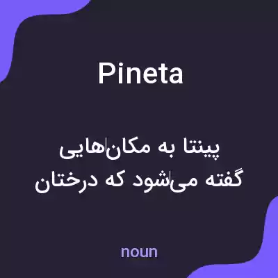 معنی pineta به فارسی معنی pineta به فارسی